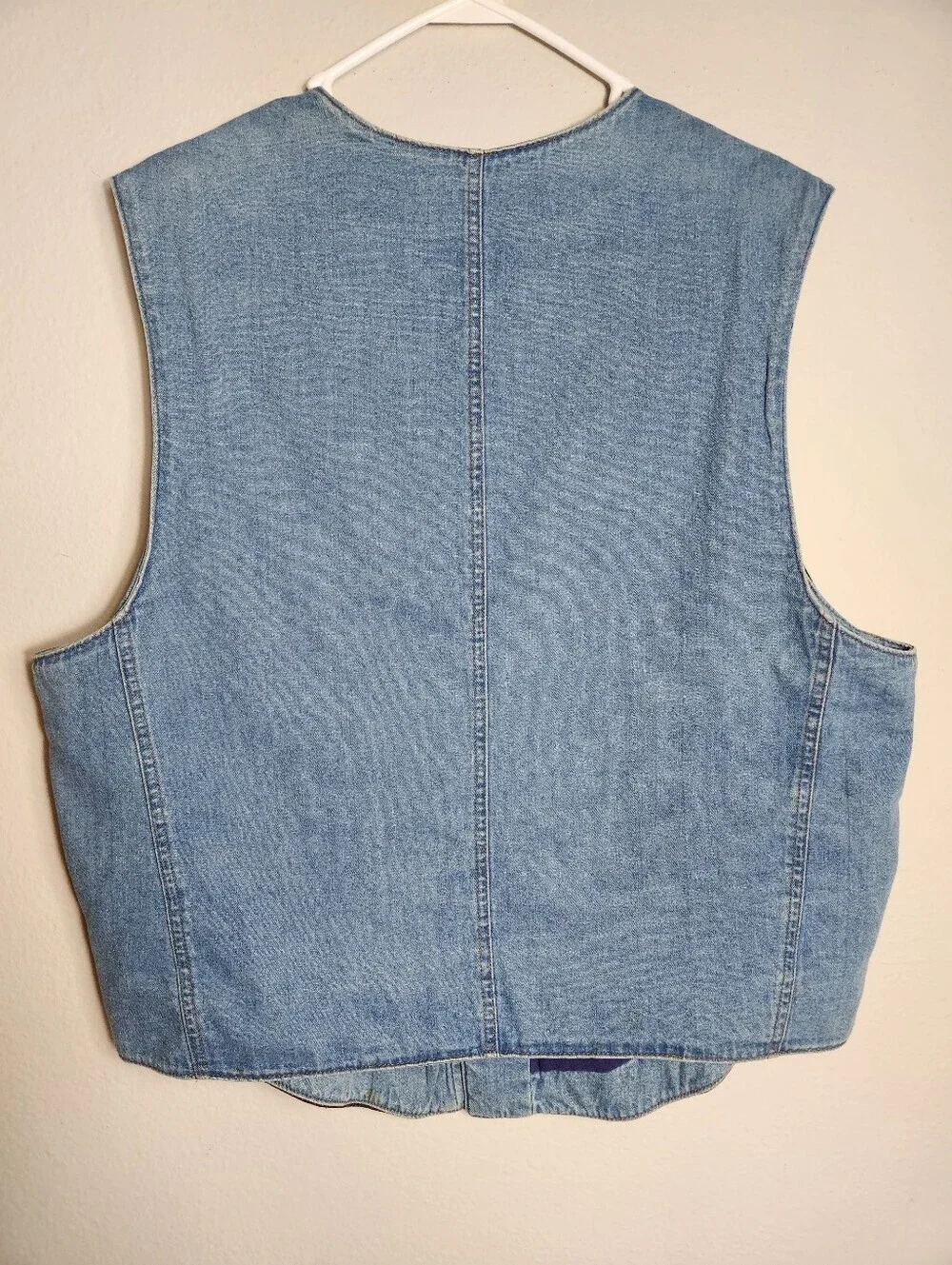 Arizona VTG 90s Mens |L| Southwestern Tapestry Front Denim Buttonfront Vest